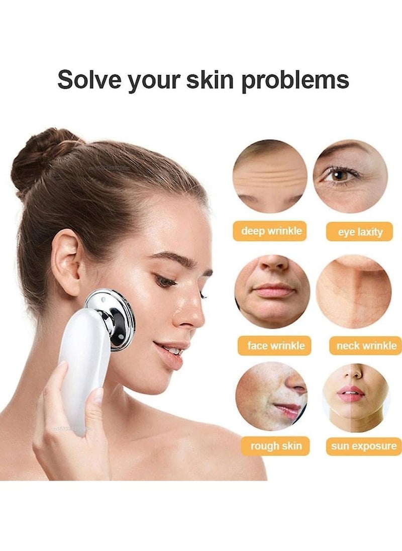 Generic - Electric Face Cleanser, Face Relaxation Massager, Lightweight Wrinkle Remover Facial Tool, Comfortable And Portable Mesotherapy Device For Facial Beauty, (1pc, White) - Image 1