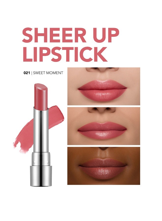 flormar Sheer Up Lipstick – 021 Sweet Moment – Semi-Transparent Moisturizing Lipstick, Glossy Color Finish, Oil-Enriched Smoothing Texture 021 Sweet Moment - Image 4