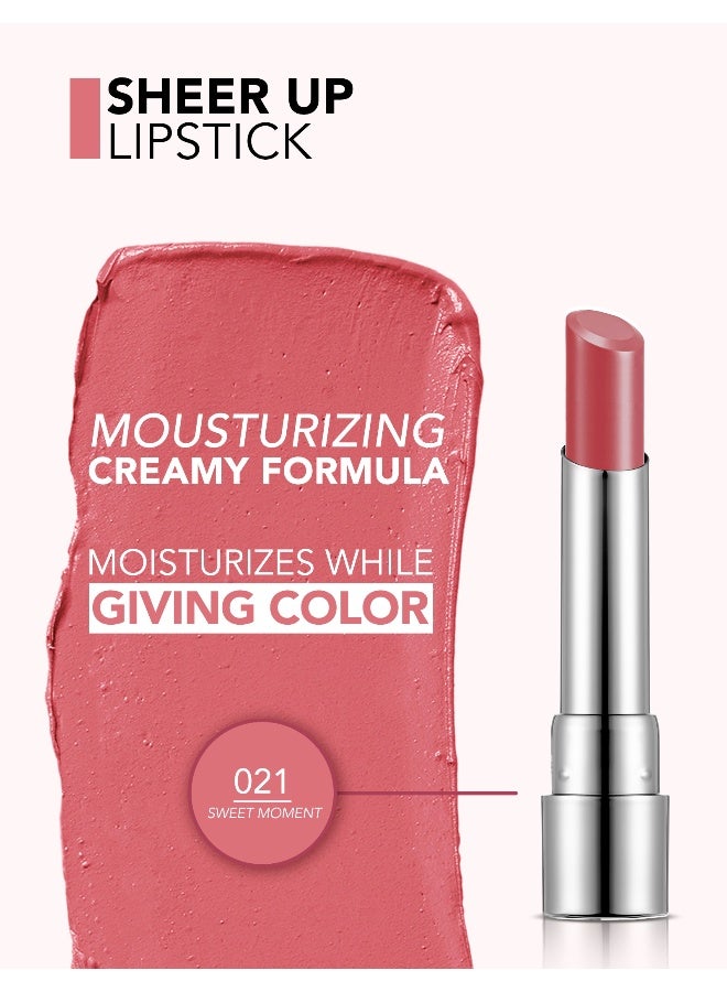 flormar Sheer Up Lipstick – 021 Sweet Moment – Semi-Transparent Moisturizing Lipstick, Glossy Color Finish, Oil-Enriched Smoothing Texture 021 Sweet Moment - Image 5