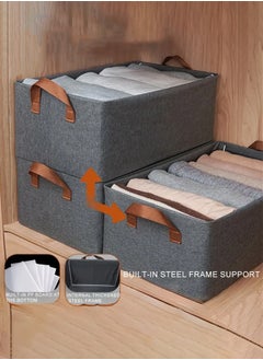 3pcs Foldable Fabric Clothes Organizer and Storage Box with Convenient Carry Side Handles - pzsku/Z221459F48DA6934C6454Z/45/_/1726303237/cb93425f-2a74-46dc-bc07-6ec0b1a1f8ab