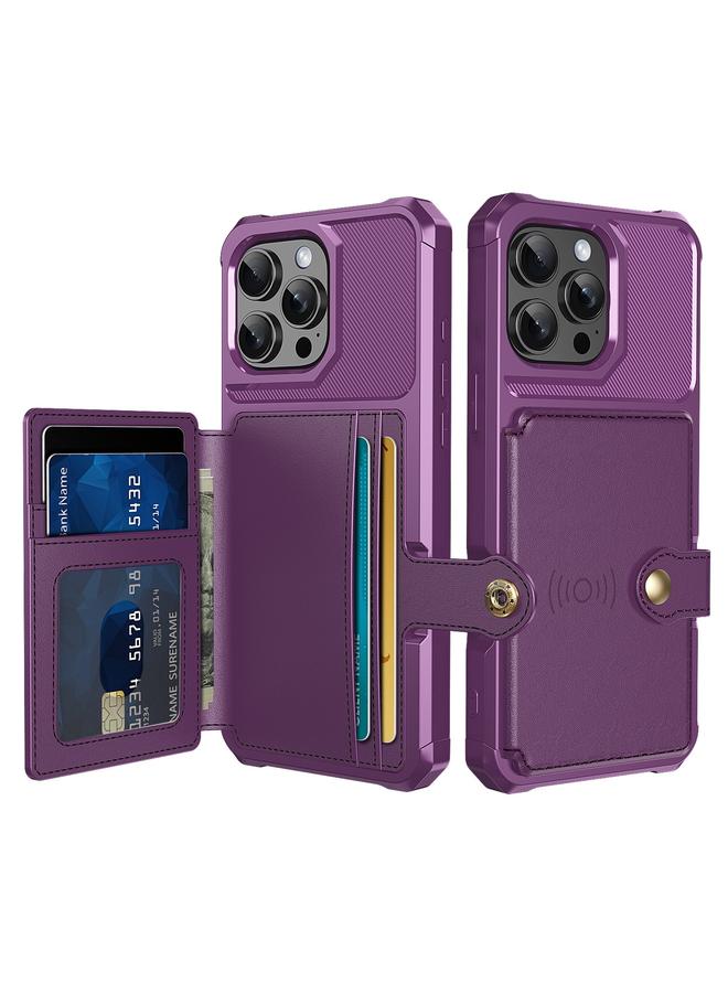 S-TOP Case For iPhone 16 Pro Magnetic Wallet Card Bag Leather Phone Case - Image 1