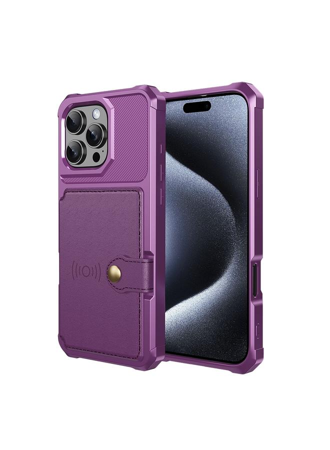 S-TOP Case For iPhone 16 Pro Magnetic Wallet Card Bag Leather Phone Case - Image 2