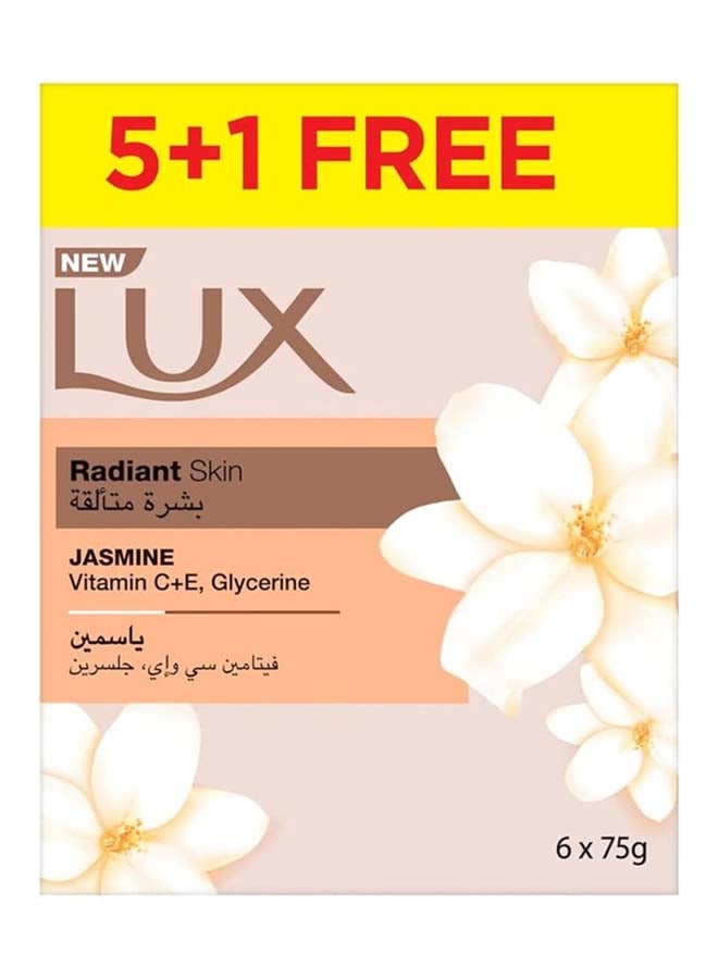 Lux Radiant Skin Jasmine Soap 6 x 75g - Image 1