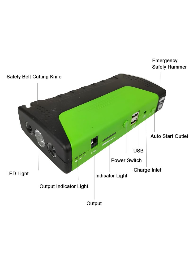 Generic 12V Car Emergency Power Bank With Led Light Power Bank Car Battery Charger Portable Jump Starter Camping External Backup Battery  - Image 2