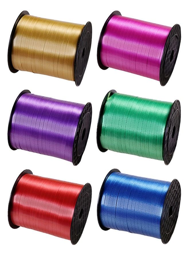 ZCM-HAPPY 6 Rolls Of Party Decoration Curling Ribbon - Image 1
