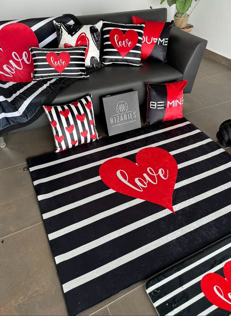 RIZARIES Black White Love Centerpiece (Rug) - Image 2