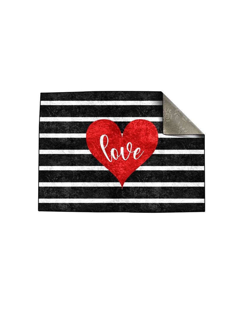 RIZARIES Black White Love Centerpiece (Rug) - Image 4