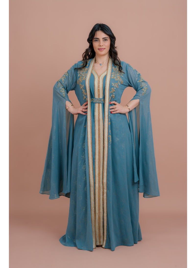 IKKXA Belted Elegant 2-Piece Kaftan  - Image 5
