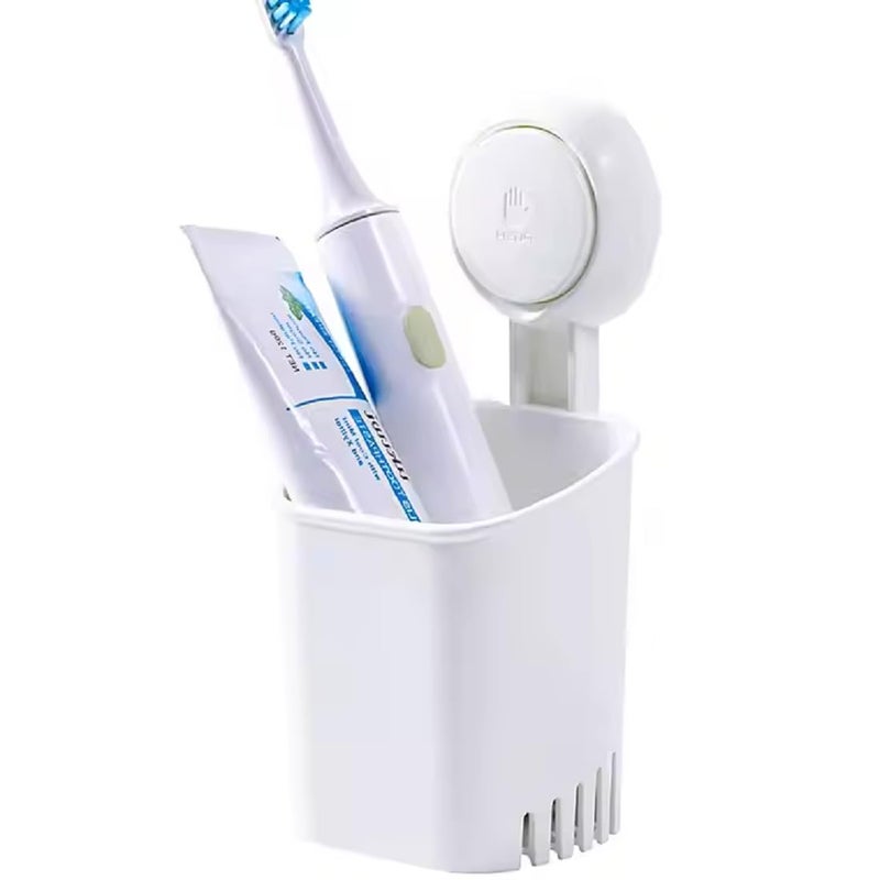 TOPHAVEN ECO Friendly Bathroom Multifunctional Toothbrush Cup Holder Set Wall Mounted Storage Toothbrush Dispenser Holder (Pack of 2) - Image 1