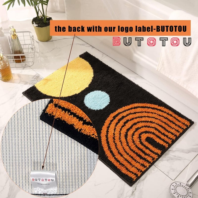 AAZEEM Mat Rugs Non-Slip Abstract Bath Rugs Cute Mat Washable for Tube | - Image 4