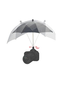 Y&D Camera Hot Shoe Rain Umbrella, Waterproof Accessory Umbrella Sunshade DSLR Protection for with Storage Bag  - Image 3