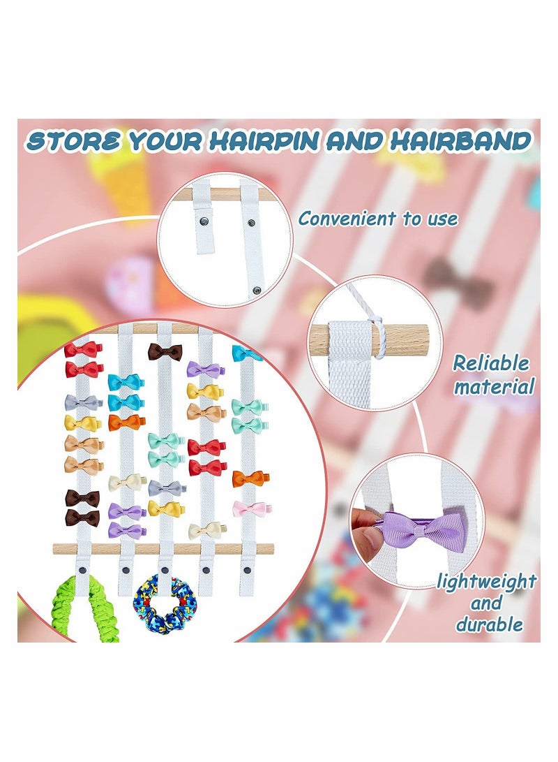 Loquat Hair Bow Holder Organizer for Girls, Headbands Storage Holder Hair Clips Display Organizer(White) - Image 2