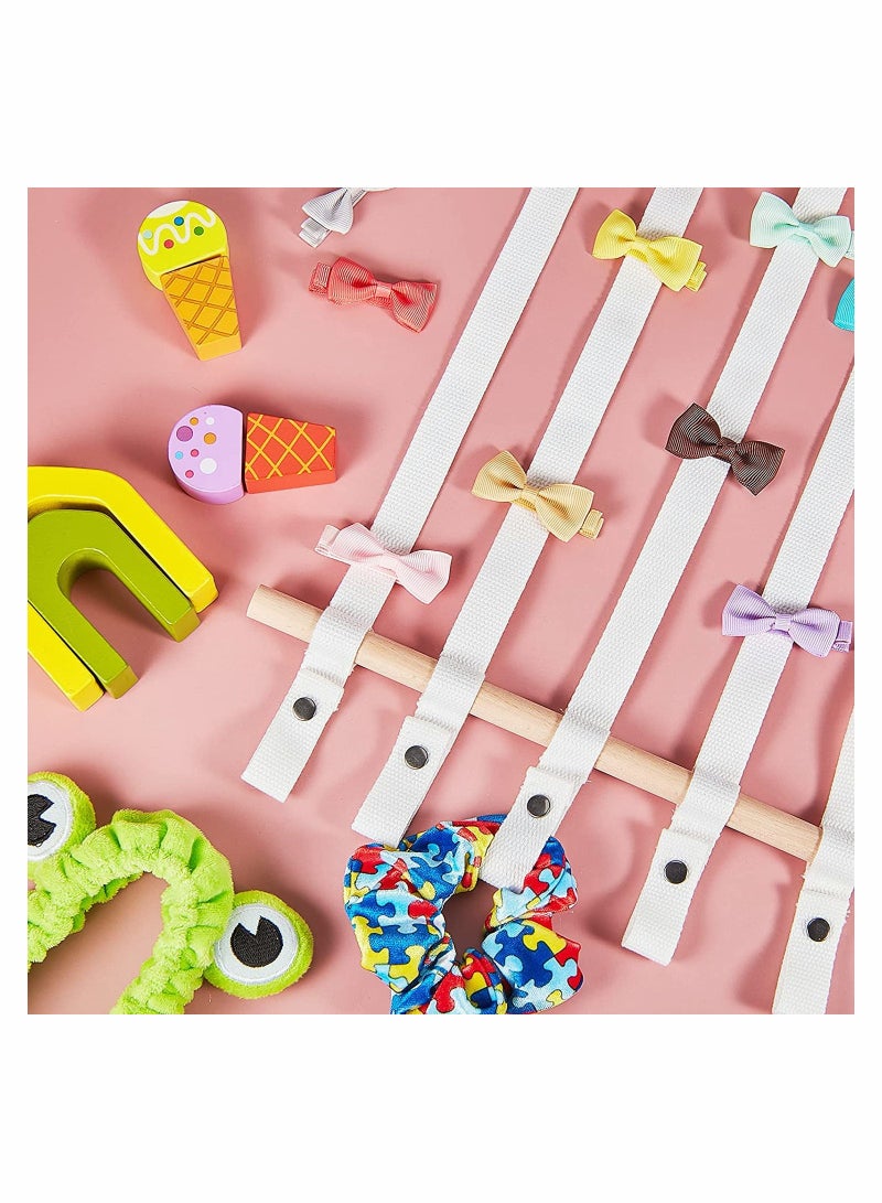 Loquat Hair Bow Holder Organizer for Girls, Headbands Storage Holder Hair Clips Display Organizer(White) - Image 4