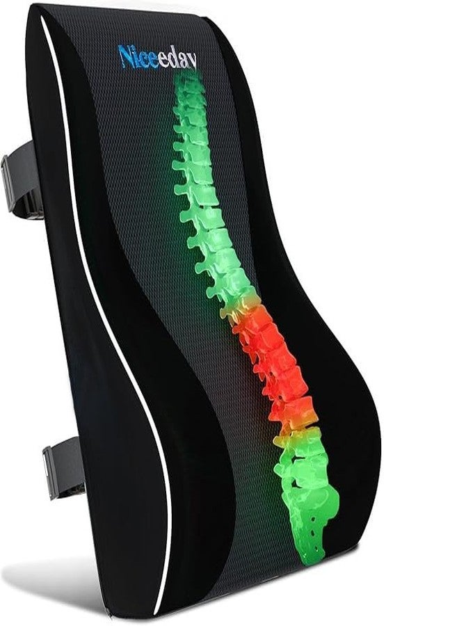 Niceeday Lumbar Support Pillow for Office Chair Car Lumbar Pillow Lower Back Pain Relief Memory Foam Back Cushion with 3D Mesh Cover, Back Pillow Ergonomic Orthopedic Back Rest - Image 1