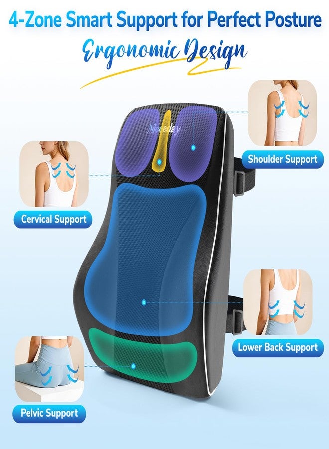 Niceeday Lumbar Support Pillow for Office Chair Car Lumbar Pillow Lower Back Pain Relief Memory Foam Back Cushion with 3D Mesh Cover, Back Pillow Ergonomic Orthopedic Back Rest - Image 5