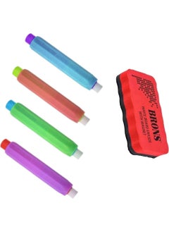 Masho Trend Chalk Pen 4 Pieces + Magnetic Eraser - Chalk Holder Pen  - Image 1