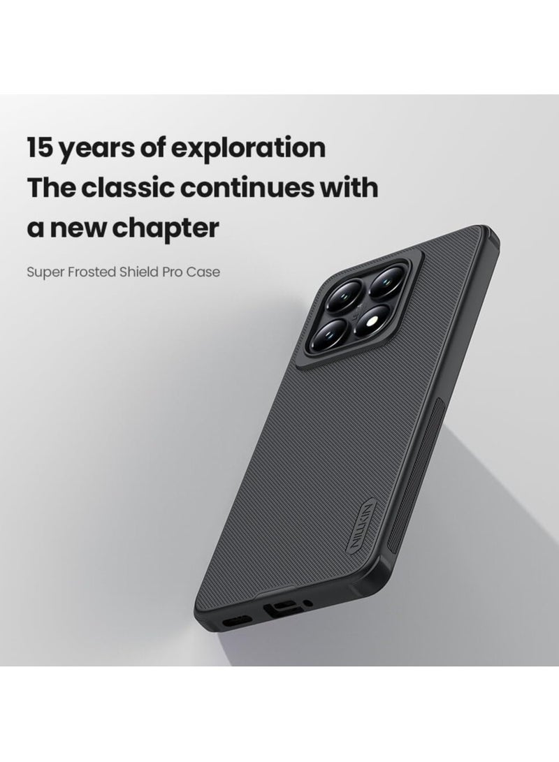 Xiaomi 14T Pro Case Cover Super Frosted Shield Pro Matte All-Round Protection Anti-scratch Slim Luxury PC Hard Protection Back Cover for Xiaomi 14T Pro 5G 2024 Black - Image 2