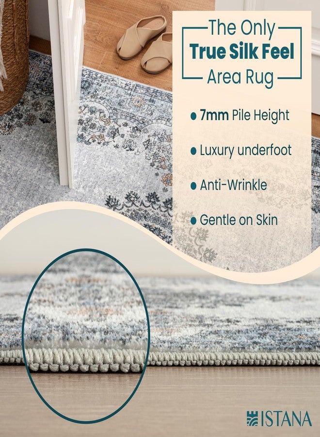 Istana 3x5 Area Rug - Blue Modern Rugs for Living Room 3x5 - Foldable Rugs for Bedroom/Living Room Rug - Stain Resistant Washable Rug - Eco-Friendly Small Area Rugs - Image 5