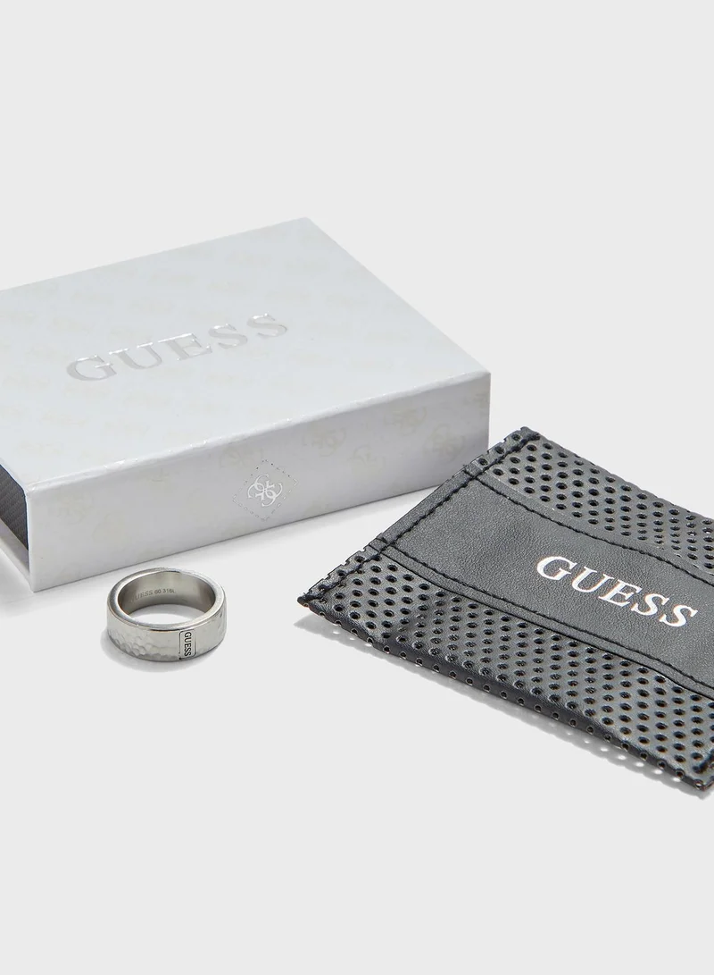 GUESS Hammered Band Ring