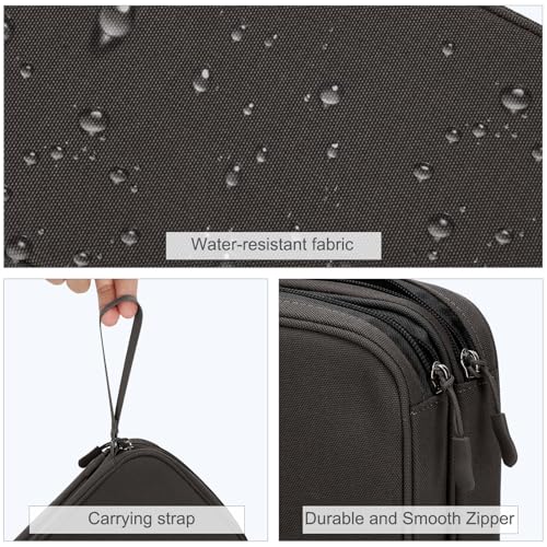 FYY Electronic Organizer, Large Travel Cable Organizer Bag Pouch Electronic Accessories Carry Case Portable Waterproof Double Layers All-in-One Storage Bag for Cable, Cord, Charger, Phone, Coffee - Image 4