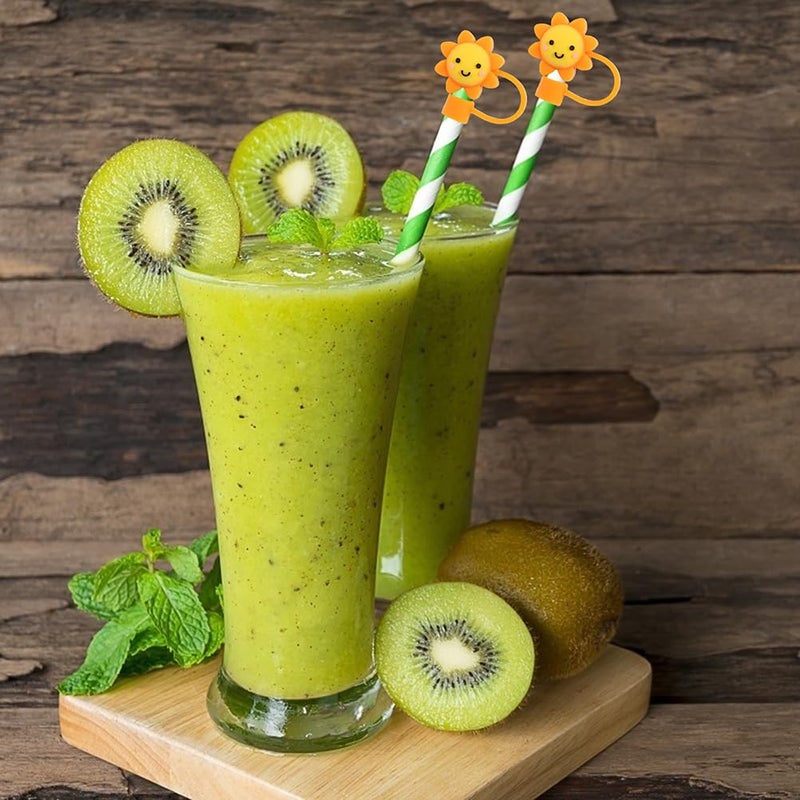 Healifty Straw Covers Cap 10Pcs Reusable Drinking Straw Covers for 6-8 mm Straws Silicone Straw Plug Straw Toppers for Tumblers - Image 4