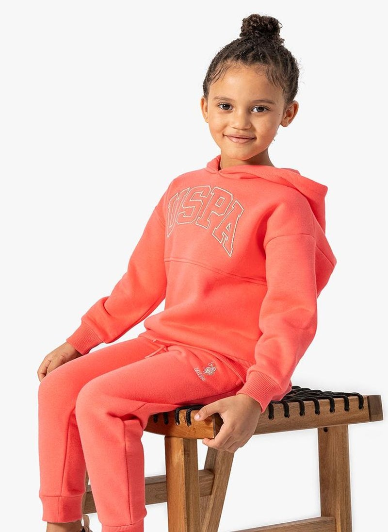 U.S. Polo Assn. U.S. Polo Assn. Girls Red Tracksuit Set  - Image 3