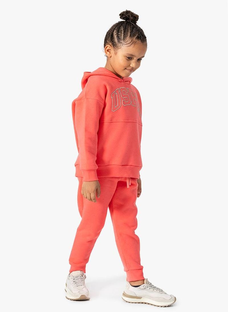 U.S. Polo Assn. U.S. Polo Assn. Girls Red Tracksuit Set  - Image 4