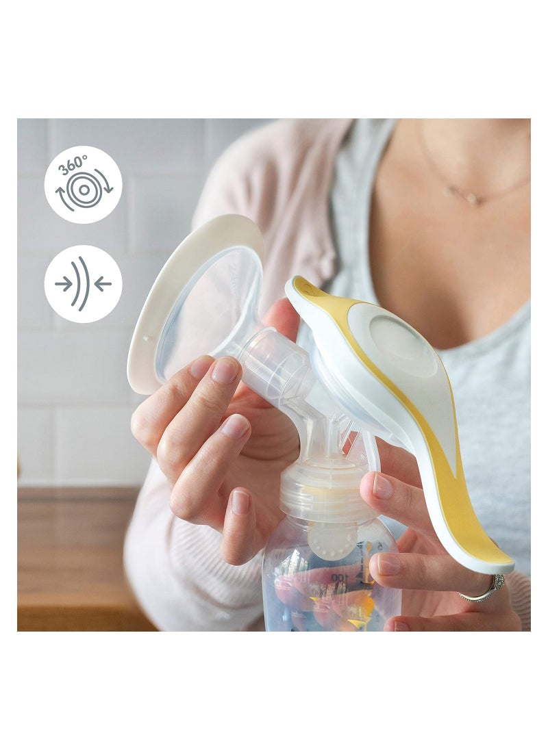 Generic - Comfortable Manual Breast Pump for Efficient Milk Expression, Single-Handed Design, Made of Plastic and Silicone Rubber, Ideal for Extracting Remaining Breastmilk, One Size Fits All. - Image 1