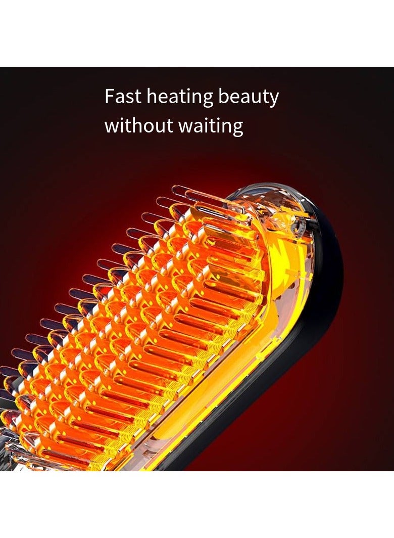 general Mini Ionic Straightening Comb – Travel-Friendly Straightener & Curler for Men/Women, Dual-Use Hair Styling Tool - Image 3