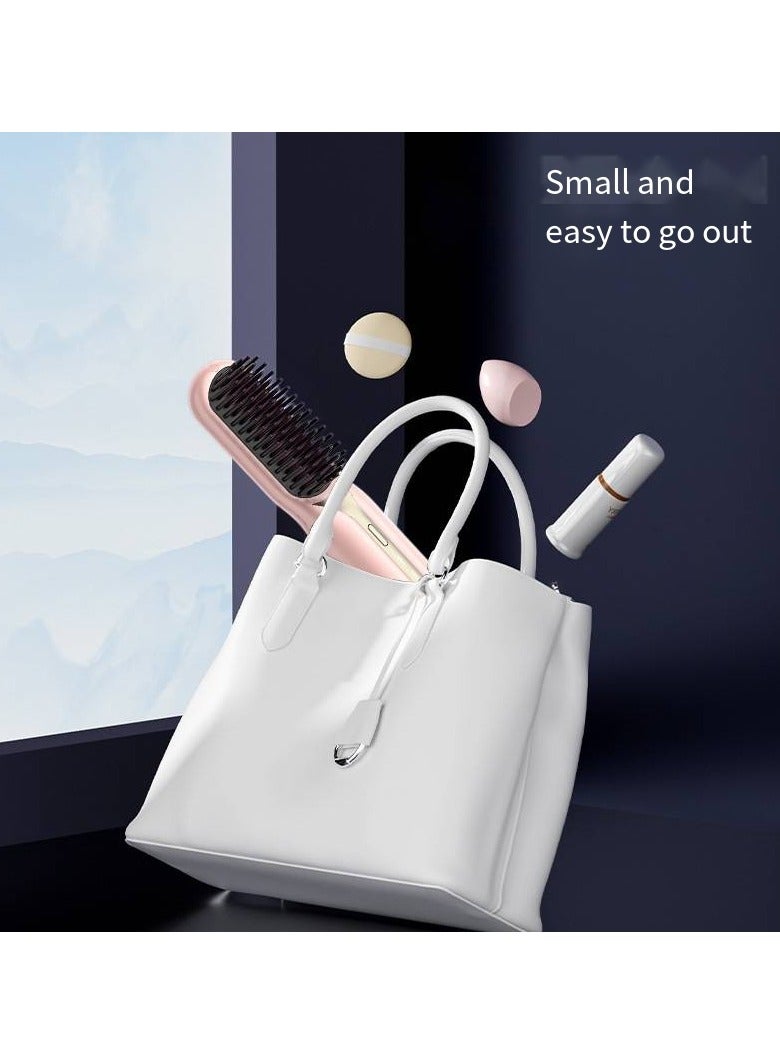 general Mini Ionic Straightening Comb – Travel-Friendly Straightener & Curler for Men/Women, Dual-Use Hair Styling Tool - Image 2