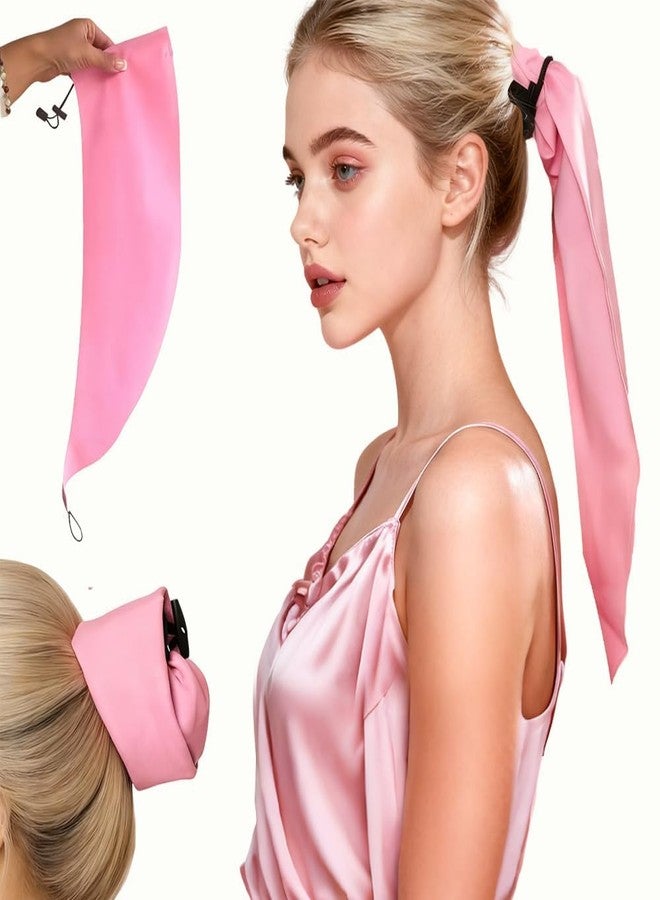 Pmeixcy قبعة استحمام للشعر الطويل، قبعة استحمام وردية للشعر الطويل - غطاء شعر مقاوم للماء وقابل لإعادة الاستخدام، قبعة استحمام مناسبة للشعر الطويل لإنعاش الجذور وحماية الشعر - Image 1