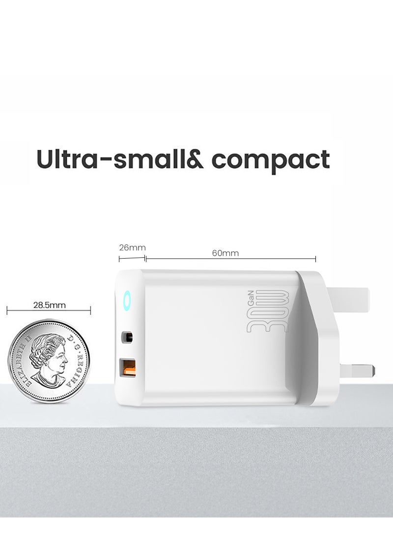 Brave - 30W USB C Charger for iPhone 16/15 Series, Dual Port iPhone 16/15 Charger GaN Series PPS Compact Fast Wall Charger Block Set with 60W USB C-C Cable for iPhone 14/13/12/11 Series, Galaxy S24/S23/S22, Pixel 8 Pro, MacBook Air, iPad and Many More - Image 1