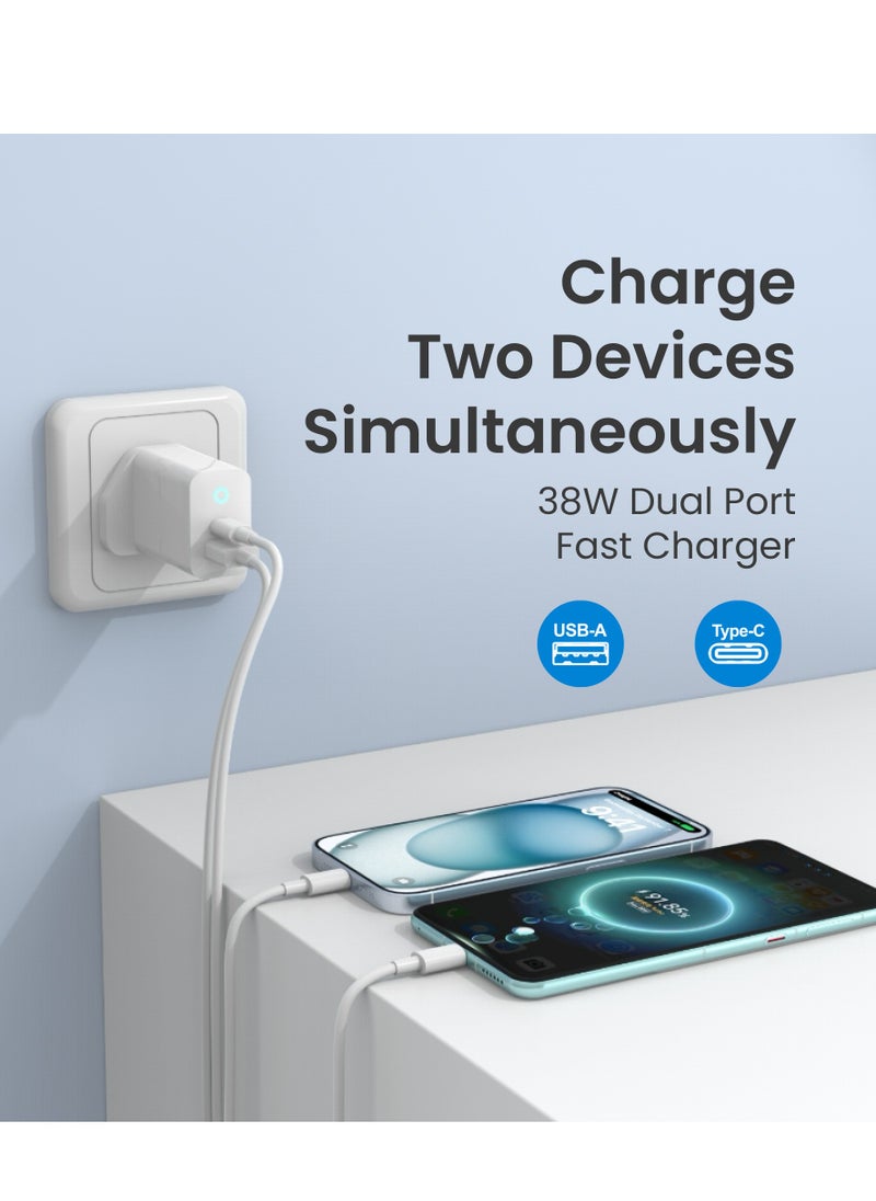 Brave - 30W USB C Charger for iPhone 16/15 Series, Dual Port iPhone 16/15 Charger GaN Series PPS Compact Fast Wall Charger Block Set with 60W USB C-C Cable for iPhone 14/13/12/11 Series, Galaxy S24/S23/S22, Pixel 8 Pro, MacBook Air, iPad and Many More - Image 1