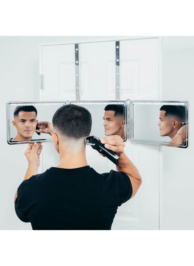 SELF-CUT SYSTEM SELF-CUT SYSTEM 2.0 - LED Lighted Black Lambo 3 Way Mirror with Free Educational Mobile App  - Image 4