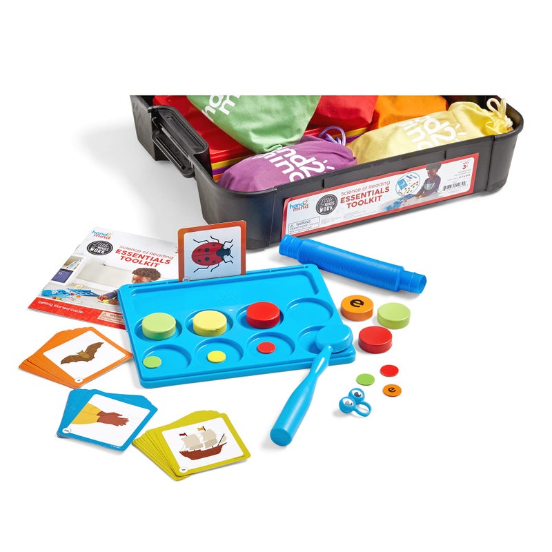hand2mind Little Minds at Work Science of Reading Essentials Toolkit by Tara West, Decodable Reading Manipulatives, Elkonin Boxes, Letter Sounds, Phonemic Awareness, Preschool Learning (Set of 6) - Image 2