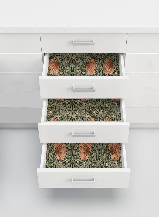 GeRRiT Bellflower Peel and Stick Wallpaper Vintage Retro Floral Wallpapers for Kitchen Wall Decor Removable Wallpaper for Cabinet Wardrobe Cupboard Drawer - Image 3