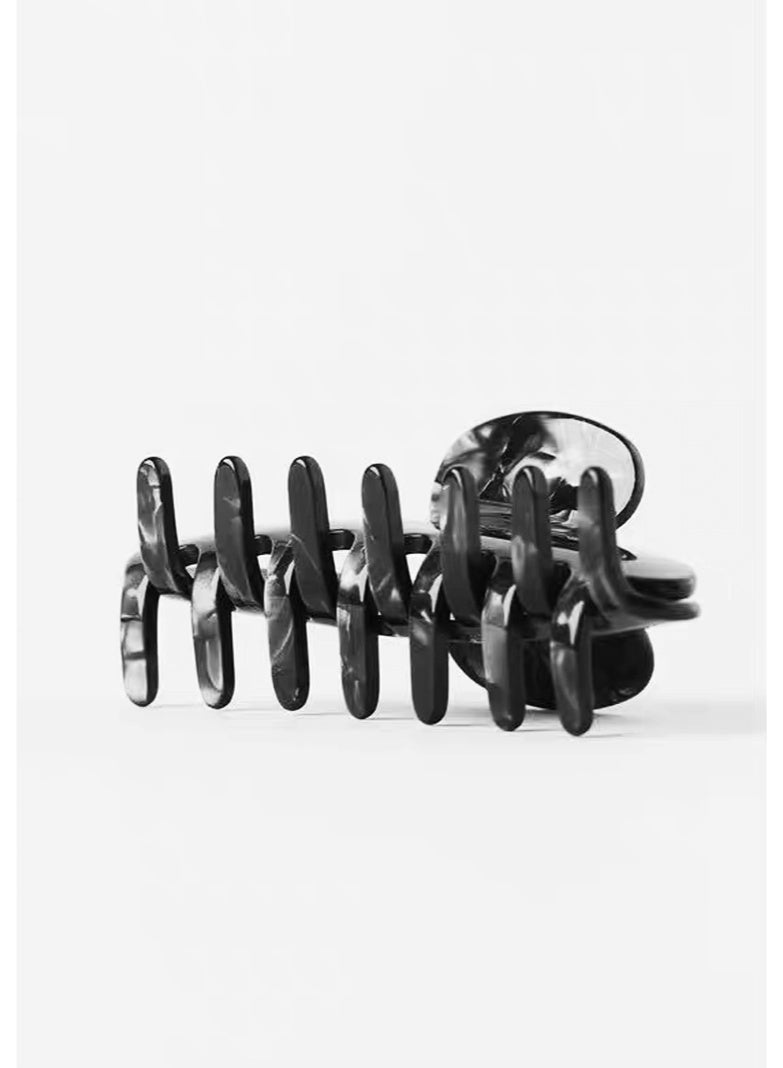 Alo Black Marble Hair Clip - Large, Durable Acrylic and Brand Logo, Suitable for Fashionable Hairstyles - Image 2
