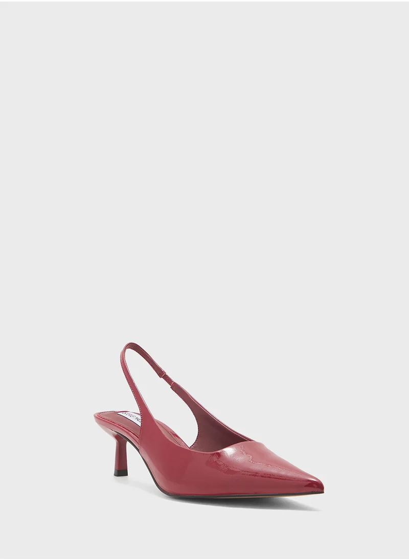ستيف مادن Aliz Pointed Toe Sling Back Mid Heel Pumps
