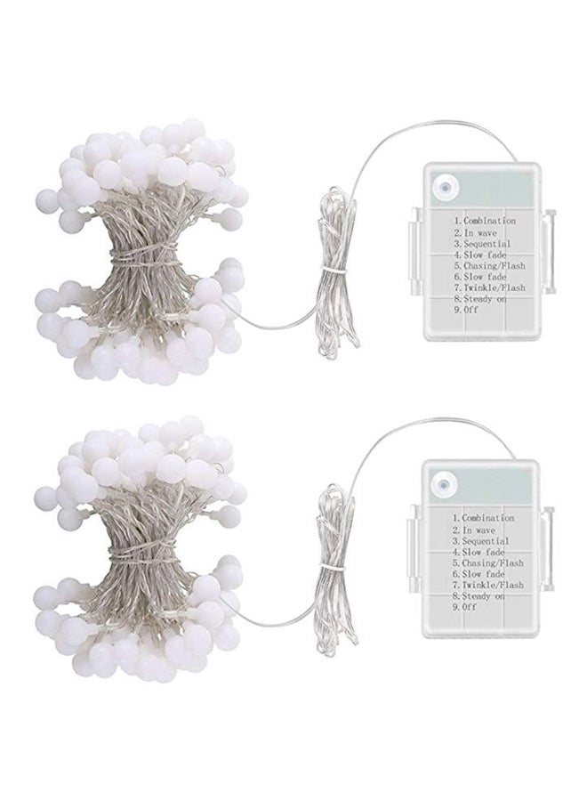 Loquat 2-Piece Led String Lights White - Image 1