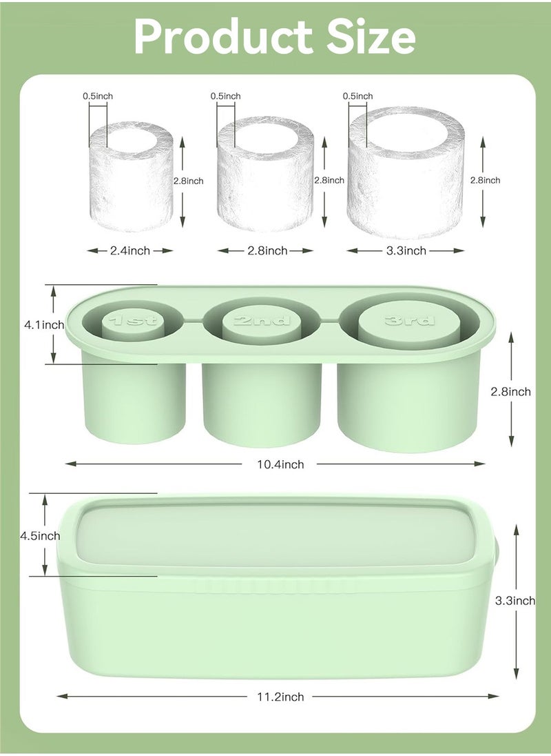 صينية مكعبات الثلج لكوب ستانلي سعة 40 أونصة، 3 قطع من قالب ثلج أسطواني مجوف من السيليكون مع غطاء وسلة - pzsku/Z22158D83F9BA6B49722DZ/45/_/1717491531/456b2c52-1a28-44e8-943c-ae16de1d3b23