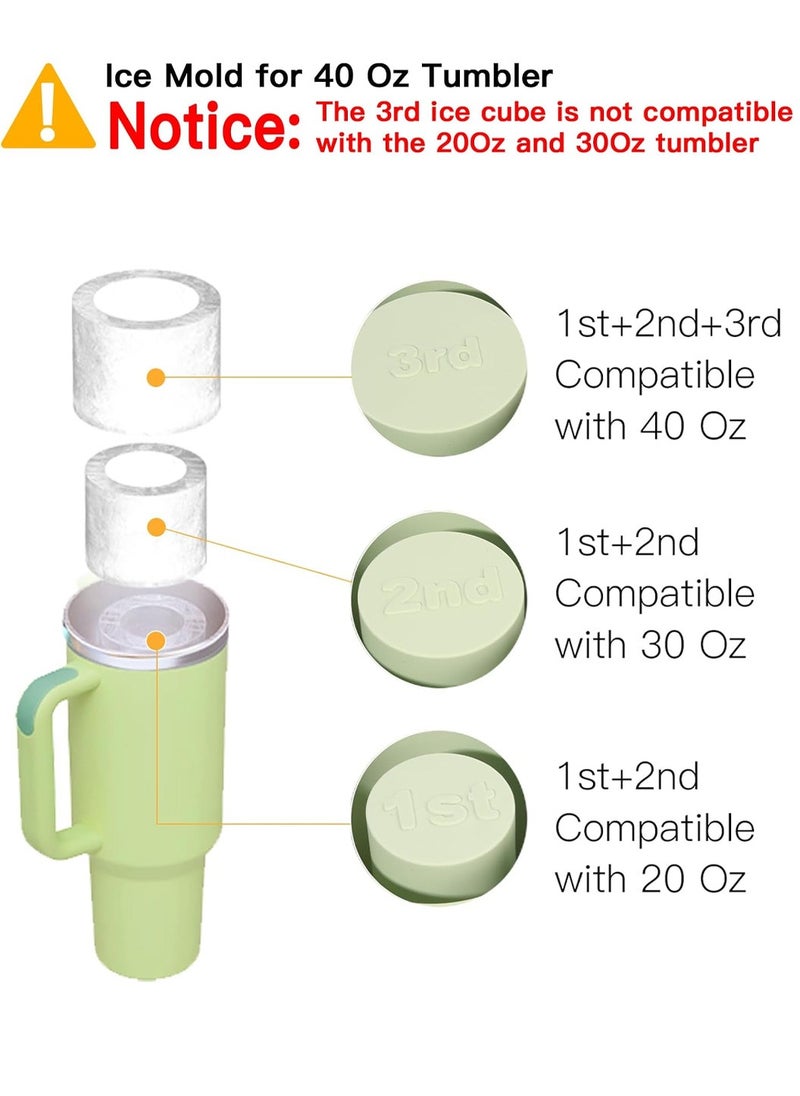 صينية مكعبات الثلج لكوب ستانلي سعة 40 أونصة، 3 قطع من قالب ثلج أسطواني مجوف من السيليكون مع غطاء وسلة - pzsku/Z22158D83F9BA6B49722DZ/45/_/1717491533/e61a70b1-aa98-43c5-8860-8b207c90a948