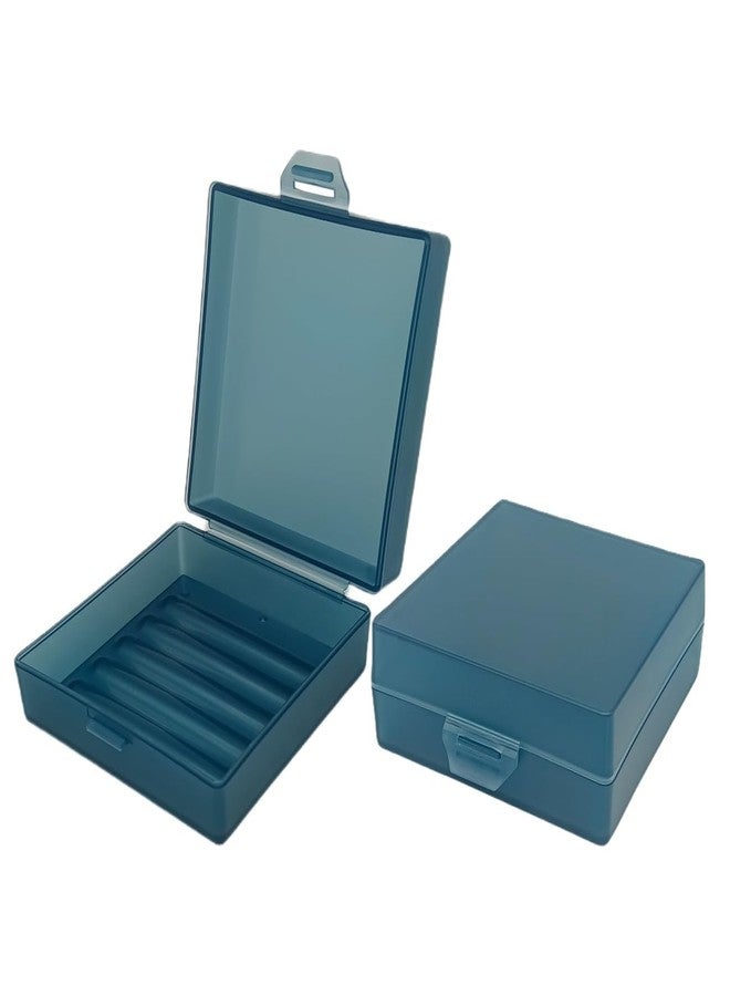 Elimeta Soap Holder 2 Pack, Shower Bar Case Box Fit Dr Squatch, Waterproof Travel Container with Lid, Square Bathroom Soap Dish for Camping Gym Outdoor Traveling (Blue) - Image 1