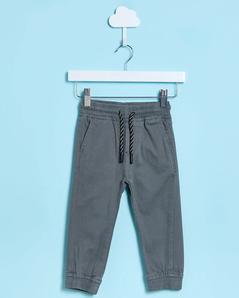 REDTAG Infant Boys Green Basic Joggers