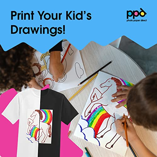 PPD 40 Sheets 8.5x11" - Inkjet Iron-on Heat Transfer Paper for Mixed Light & Dark Fabric and T-Shirts - Premium - PPD-5-MIX-40 - Image 4