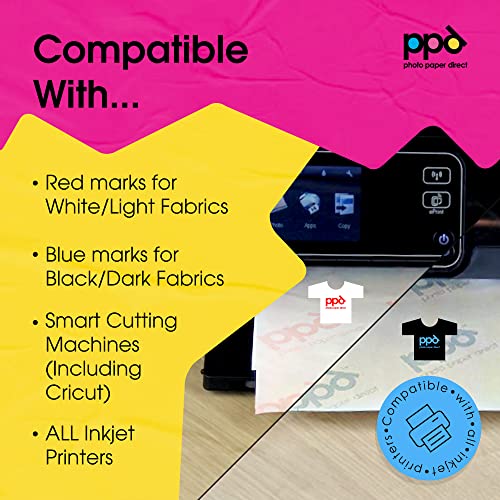 PPD 40 Sheets 8.5x11" - Inkjet Iron-on Heat Transfer Paper for Mixed Light & Dark Fabric and T-Shirts - Premium - PPD-5-MIX-40 - Image 5