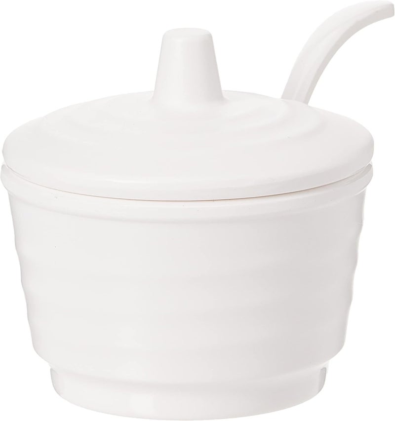 Servewell Melamine Horeca White Brio Bowl With Lid 7X4.5Cm - Image 2