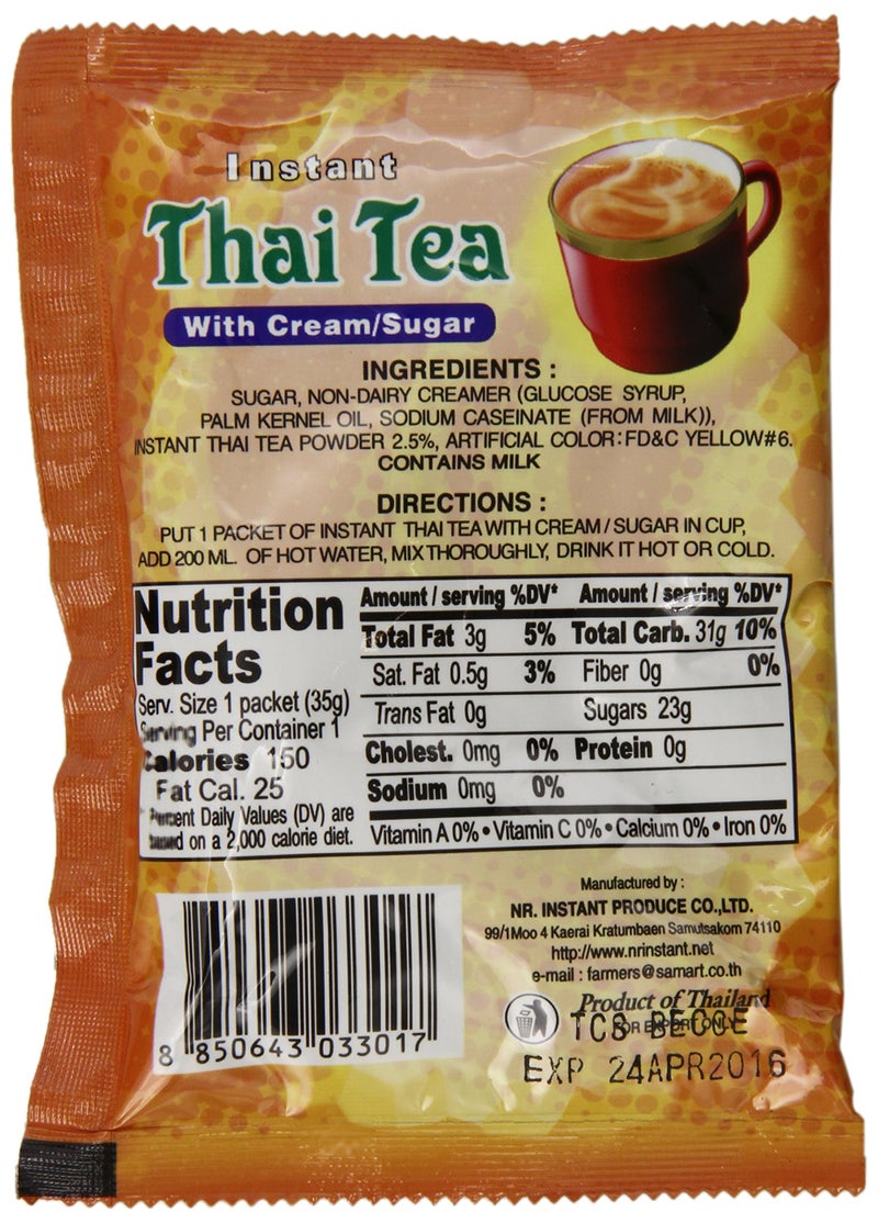 De De Instant Thai tea with Cream and Sugar, 1.23oz x 12pks - Image 2