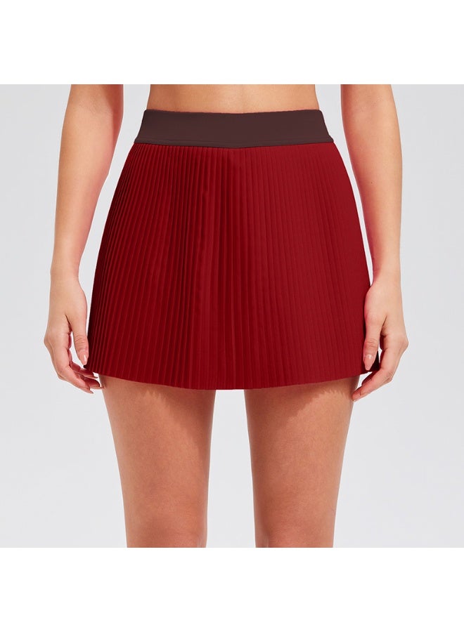Pleated Tennis/Golf Sport Skirts Running Women Summer Breathable Sweat Shorts High Wais Outdoor Sports 