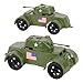 Tim Mee Toy TimMee Staghound Armored Cars OD Green Plastic Army Men Scout Vehicles - Image 2