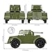 Tim Mee Toy TimMee Staghound Armored Cars OD Green Plastic Army Men Scout Vehicles - Image 4
